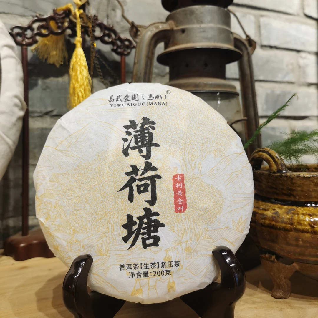 薄荷塘普洱生茶饼春茶（黄金叶200克） 2020年春