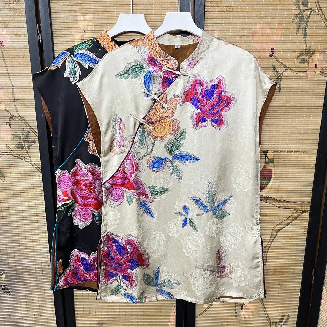 8026【澳黛】新款夏季立体提花中长款上衣