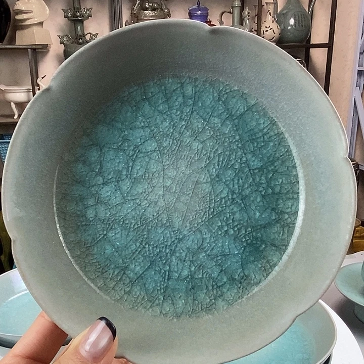 汝瓷冰裂纹圆洗一个