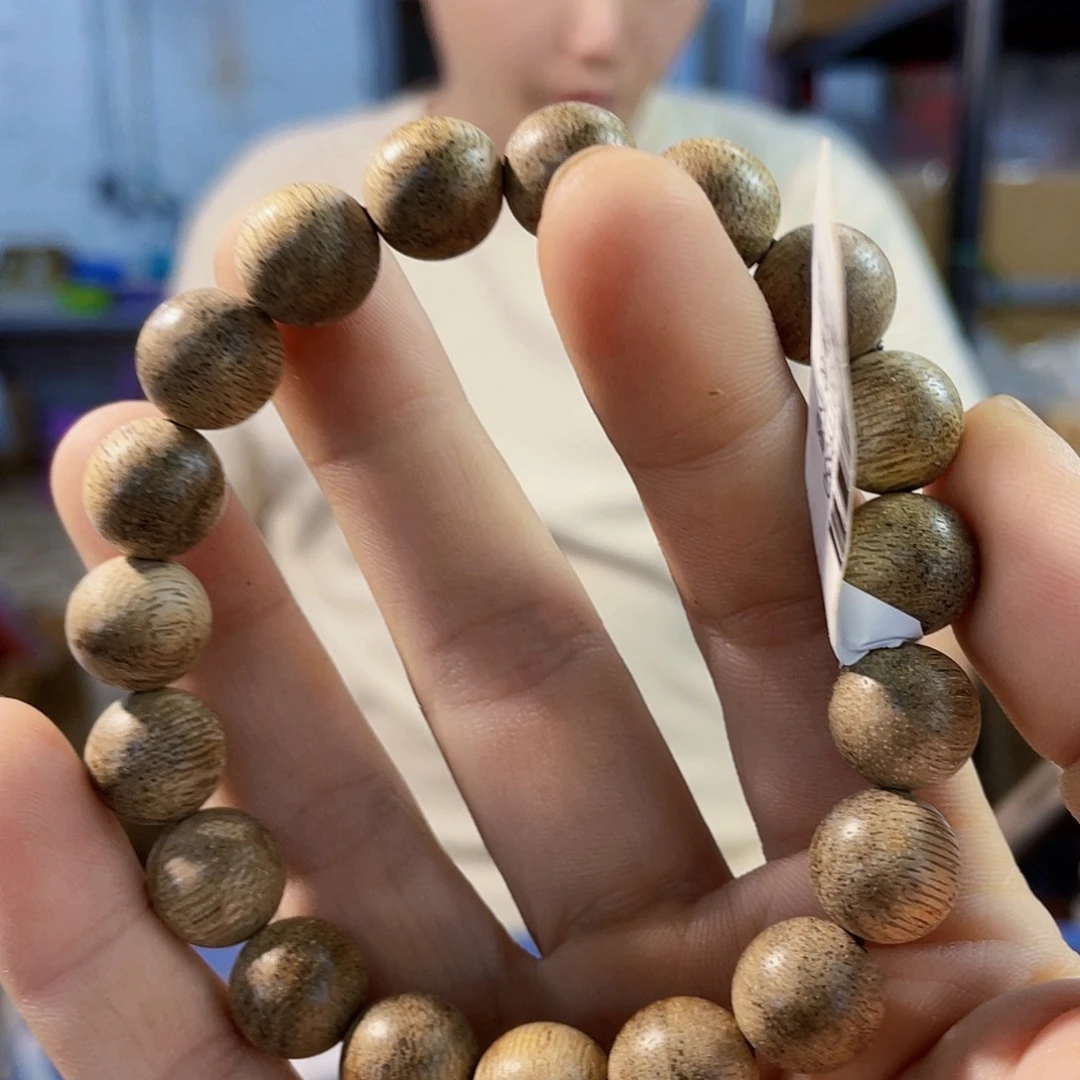手串沉香野生柬埔寨圆珠单圈1.1/9克多样性发一