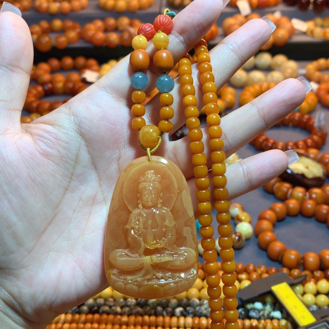 【闪购商品】蜜蜡吊坠(赠链)未镶嵌蜜蜡吊坠