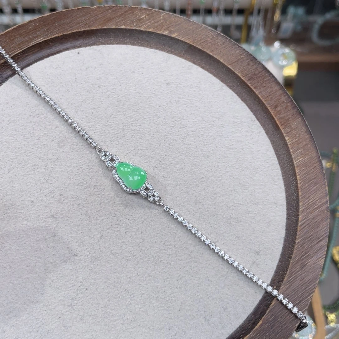 翡翠银S925镶嵌手链