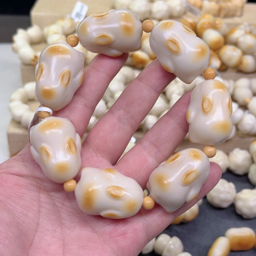 菩提根/象牙果手串摆烂兔瑕5-27-118