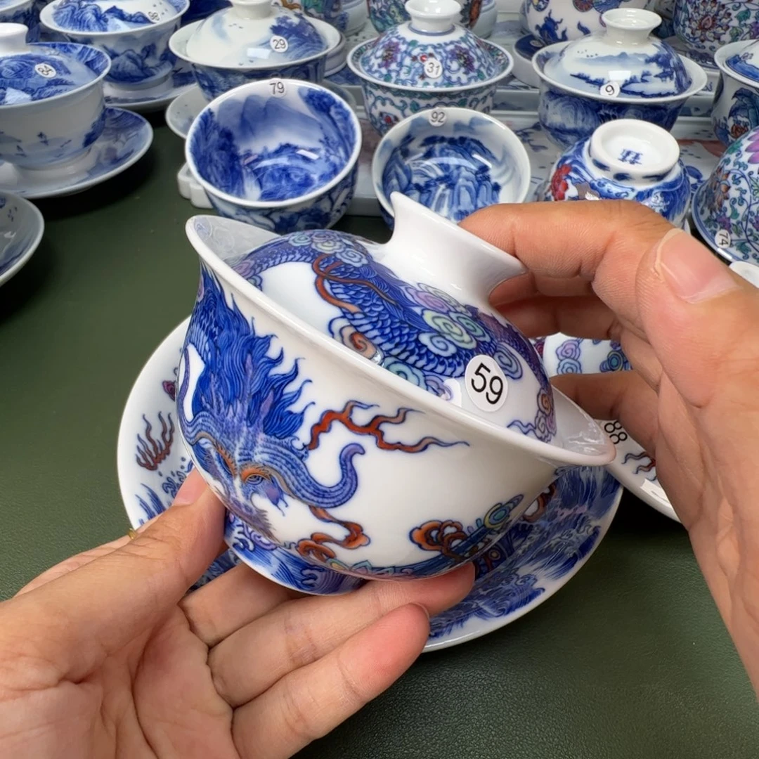 景德镇纯手工纯手绘茶具木木59