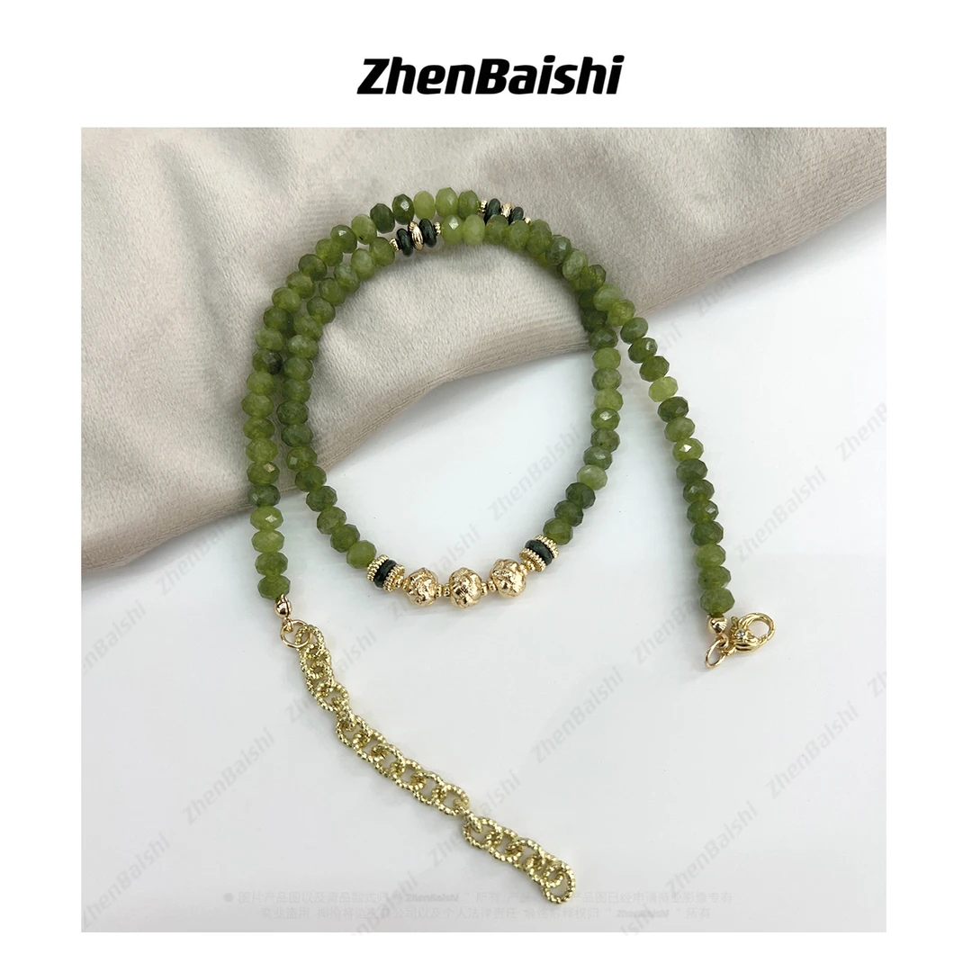 合金仿水晶项链 多巴胺精致时尚款项链加延长链【顺丰包邮】【20551】