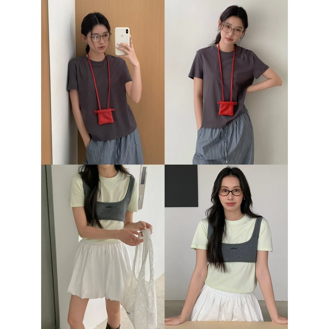 【福利】非町-修身显瘦纯色T恤#7757