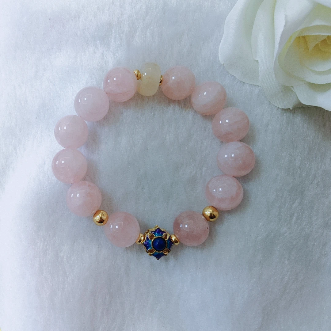 925银银制品 原创设计天然粉水晶手链柔润色泽唤醒甜蜜少女心