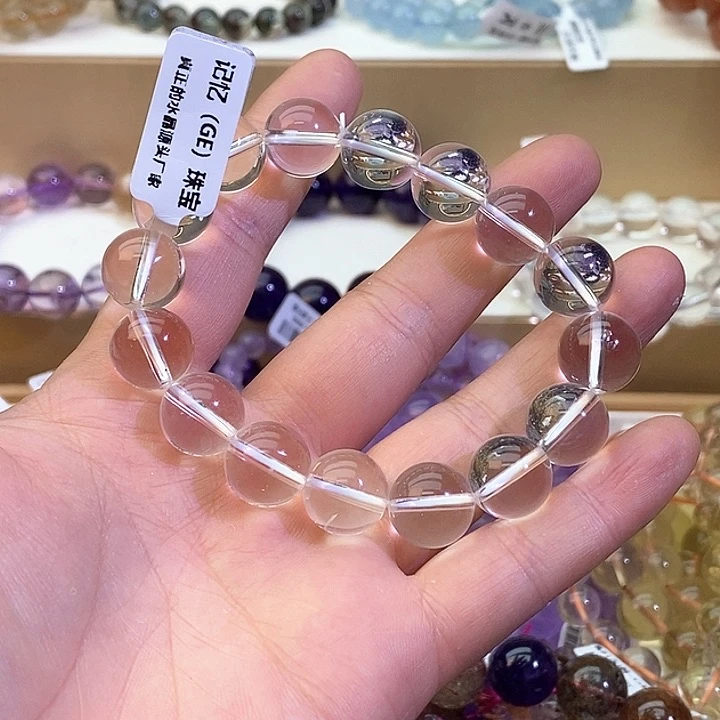 水晶手链未镶嵌7A白水晶12+