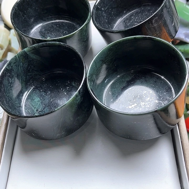 和田玉（糖玉）和田玉边角料9K金镶嵌用****界