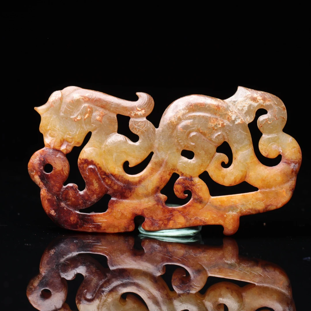 明代和田玉龙纹佩-NX