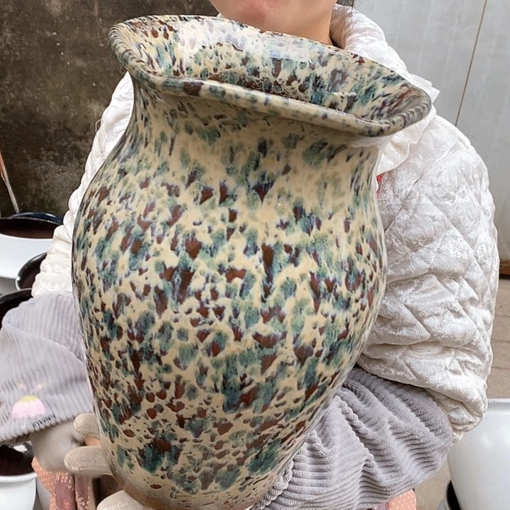 紫砂花盆瑕疵口20高32