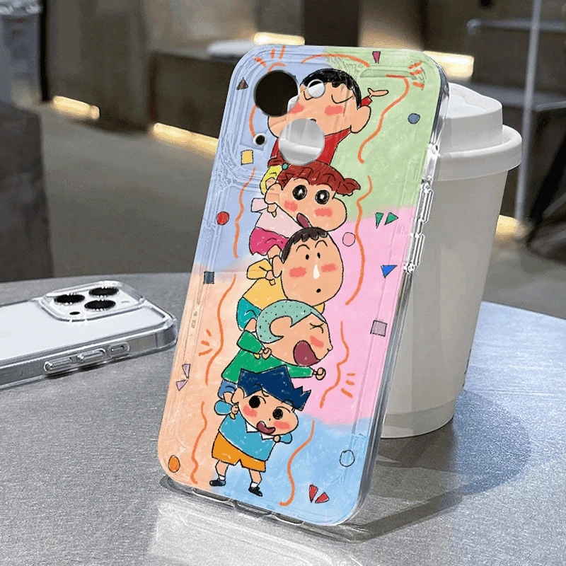 小新朋友适用iphone16卡通15/14手机壳华为P70透明13vivo小米oppo