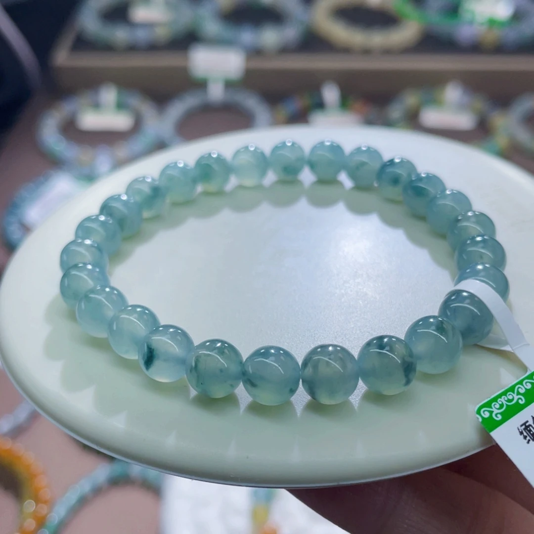 未镶嵌手链翡翠卡7飘花无鉴赏