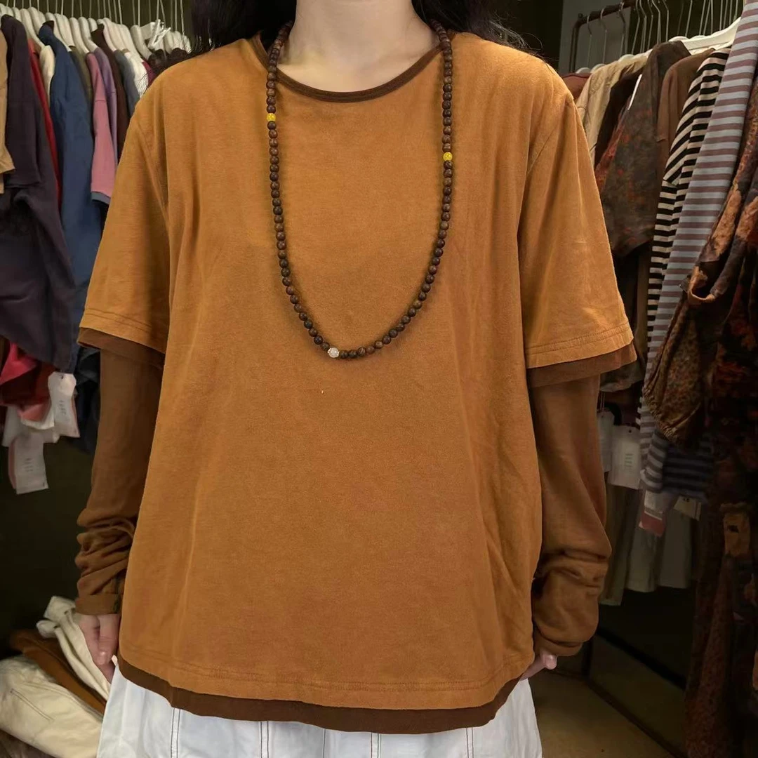 250331复古撞色针织T恤