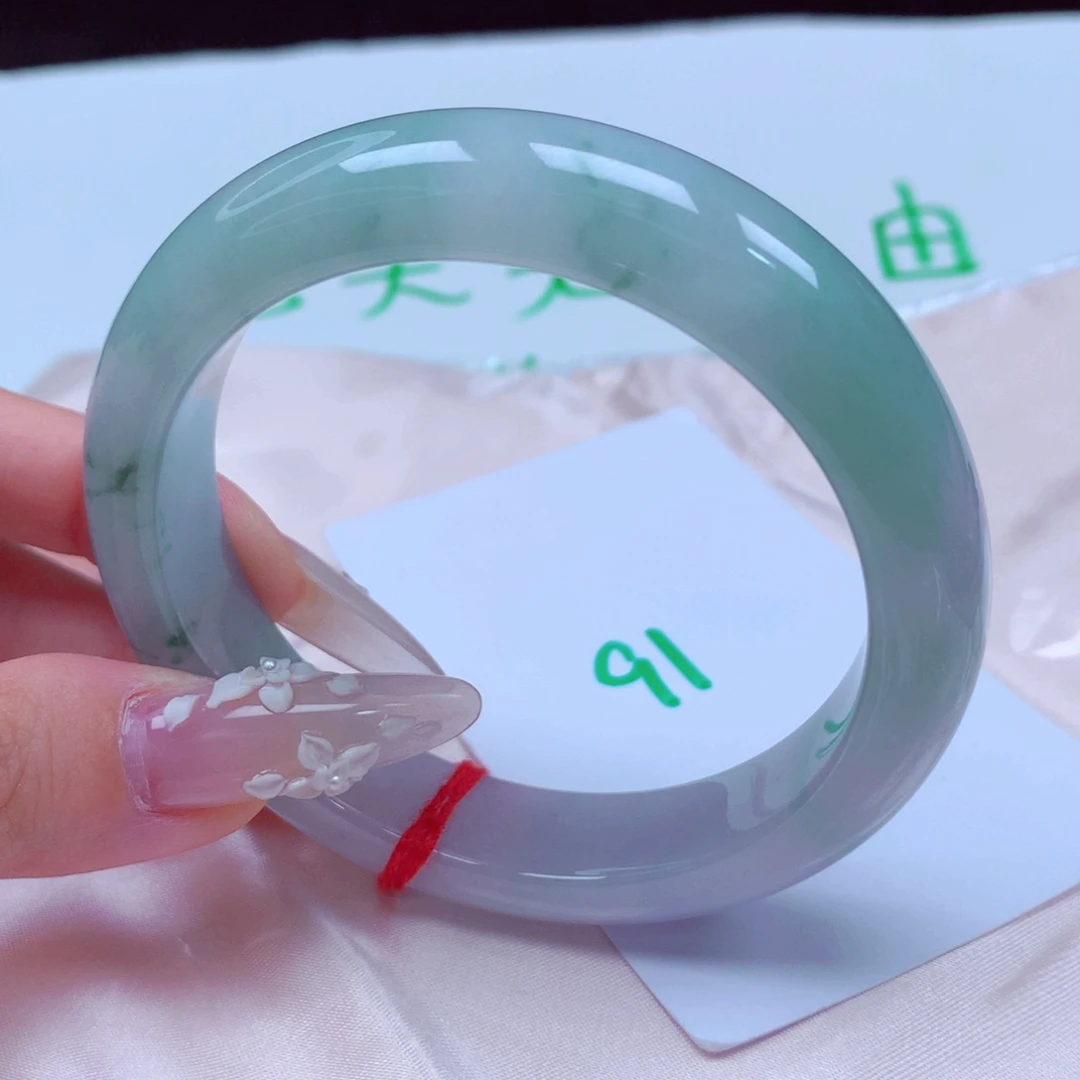 未镶嵌手镯翡翠天然缅甸翡翠A货手镯 91号