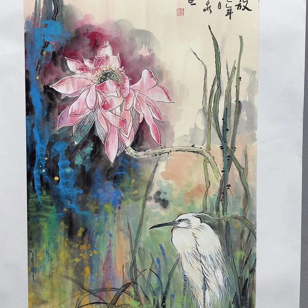 国画亲笔手绘放心去藏