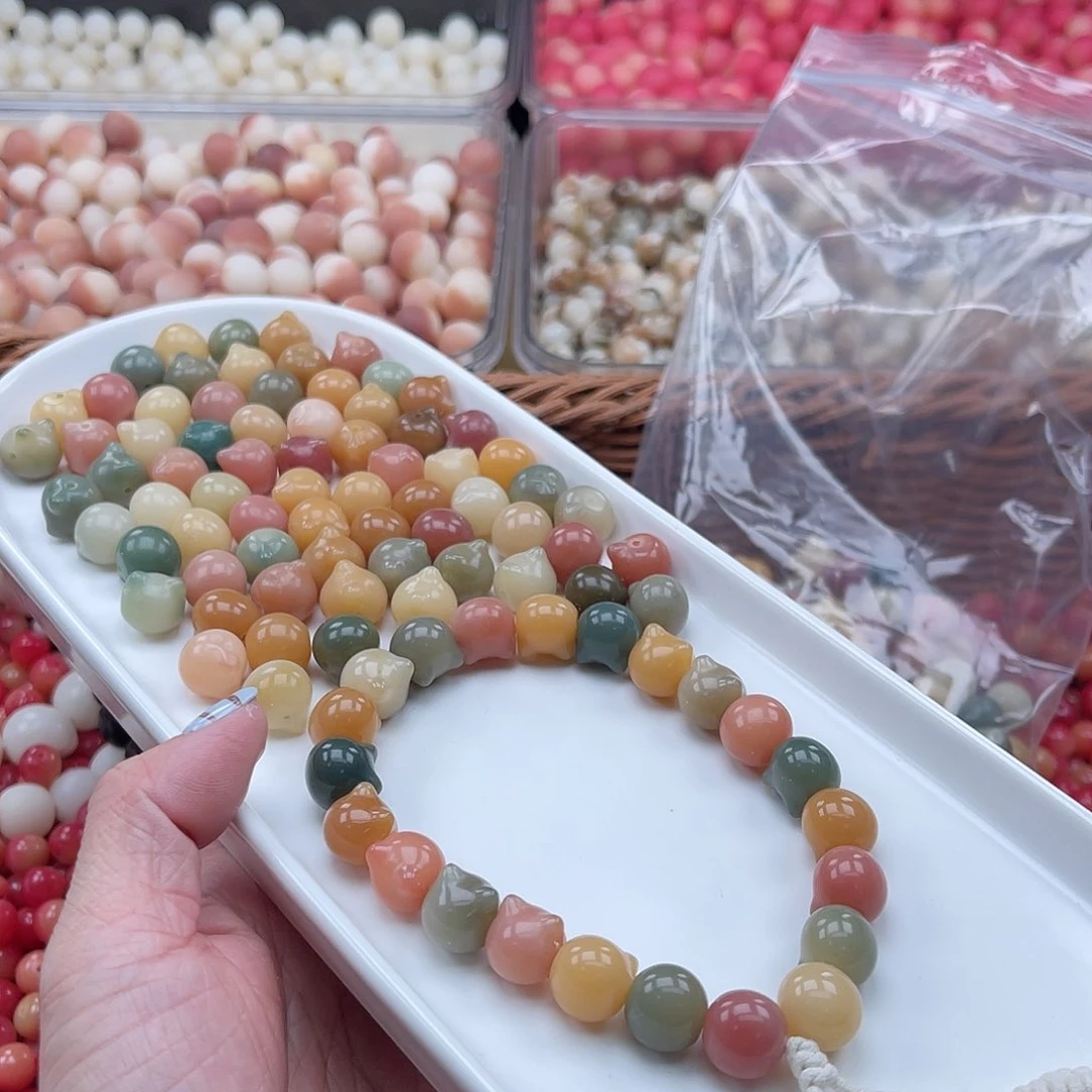 白玉菩提吊坠A/12mm/22颗