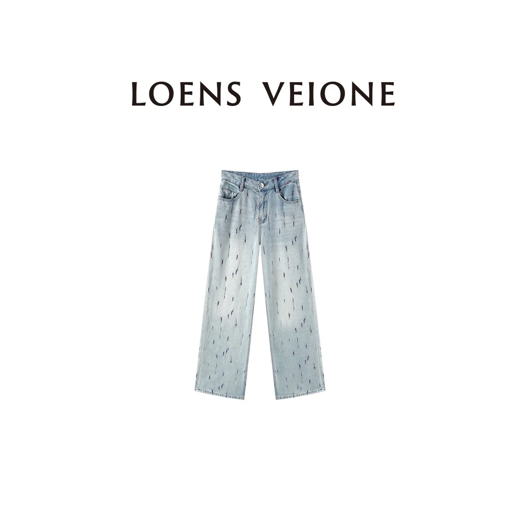 LOENS VEIONE/罗拉 【棉】全新破洞风时尚潮流牛仔裤25CVAG0047N