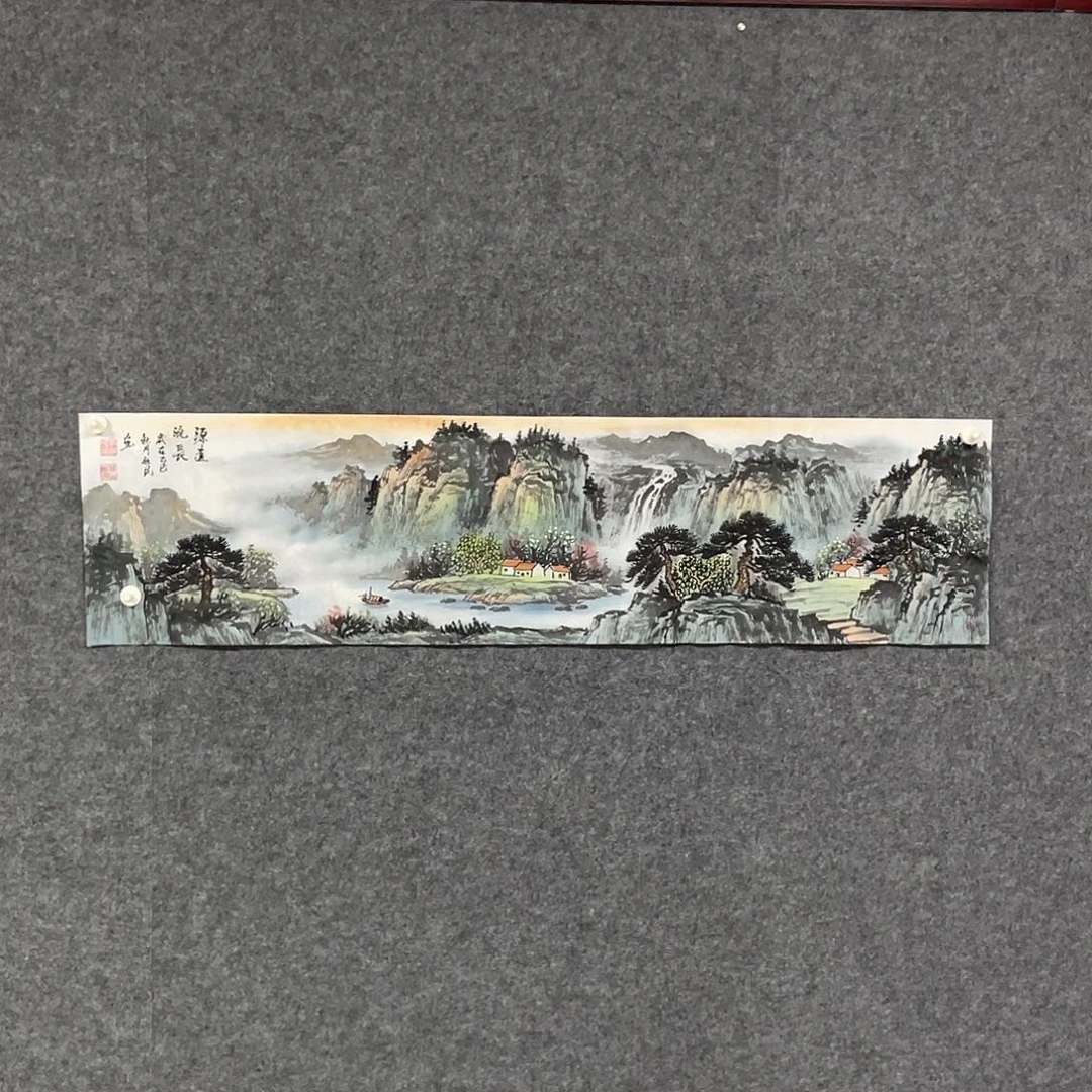 眼***哥国画四尺对开画芯 捡漏