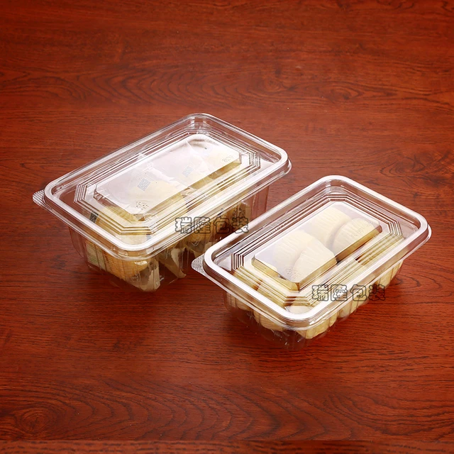 批发一斤装桃酥包装盒一次性塑料糕点整理箱蛋糕面包储物框麻花散