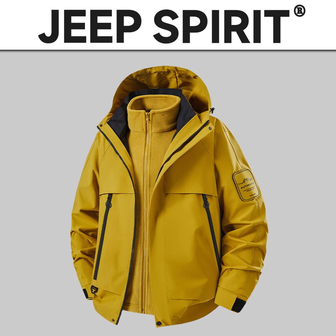 JEEP吉普【官方】新款秋冬户外防风防水三合一登山服男女同款冲锋衣