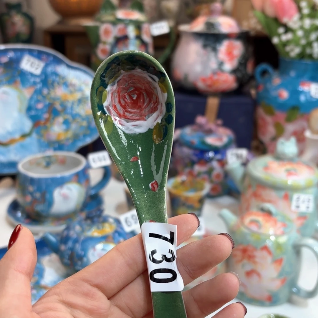 飏***意景德镇手绘高温釉下彩陶瓷茶具