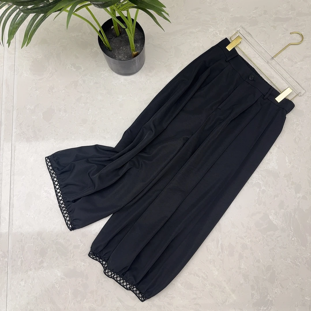 【曼姐定制】夏季女装百搭休闲裤显瘦松紧腰休闲风2663