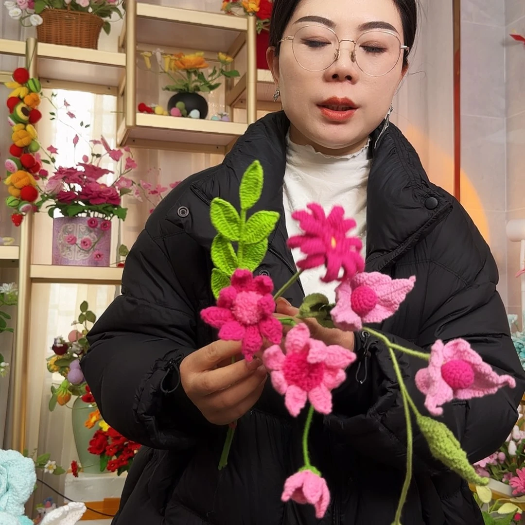 手工钩织设计花束