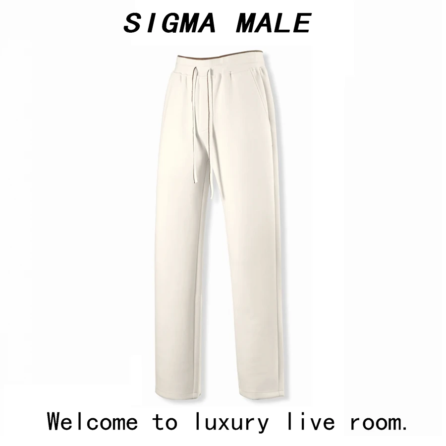 秋冬甄选莫代尔时尚直筒男裤高端老钱风保暖男潮裤宽松男士休闲裤