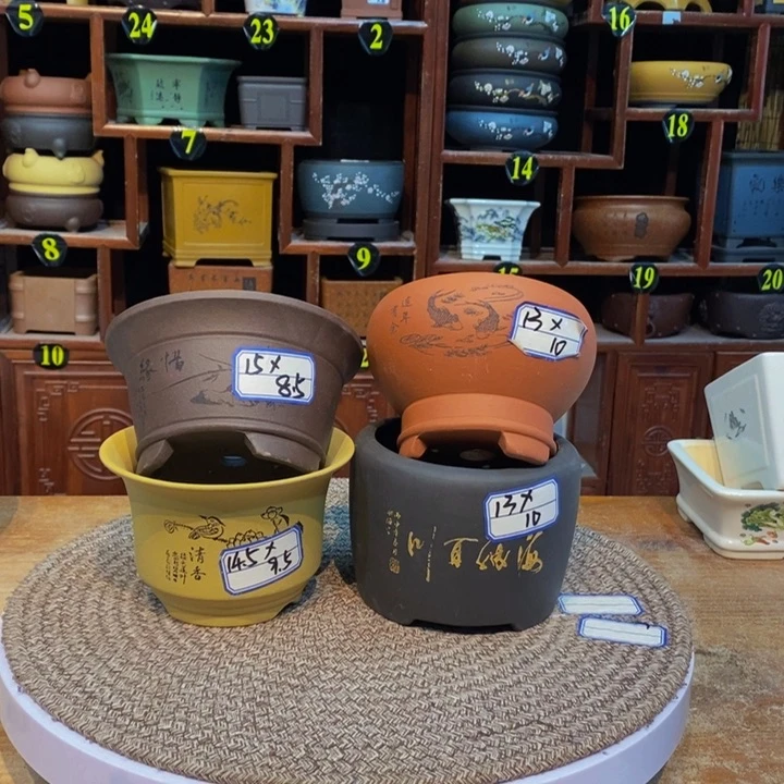 紫砂花盆紫砂花盆