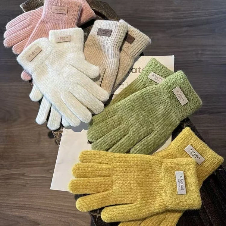 【盐水鸭专属】冬天可爱冬季露指触屏骑车保暖可触屏露指头手套