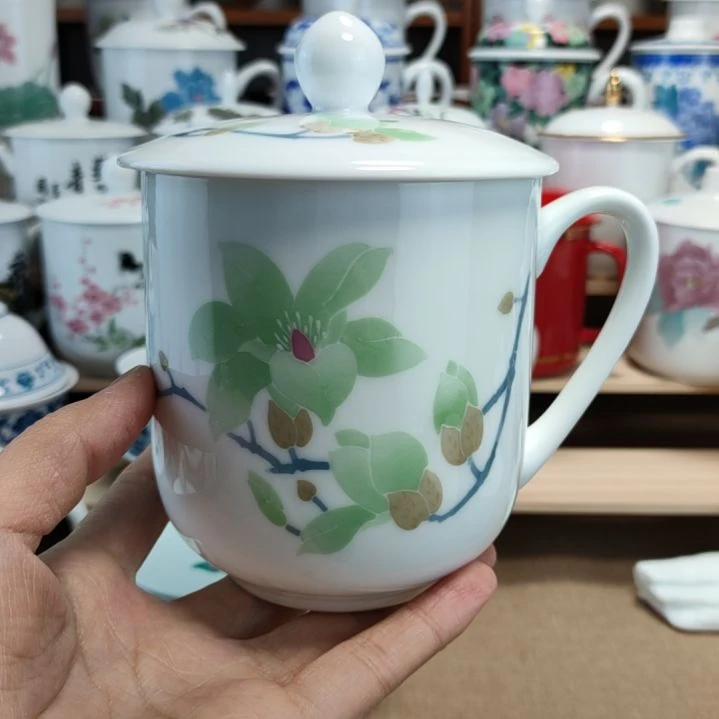 杯f****f加名字手绘绿玉兰杯