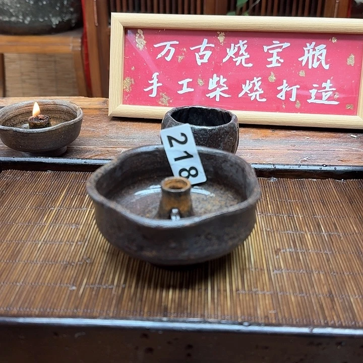 纯手工制作粗陶茶具