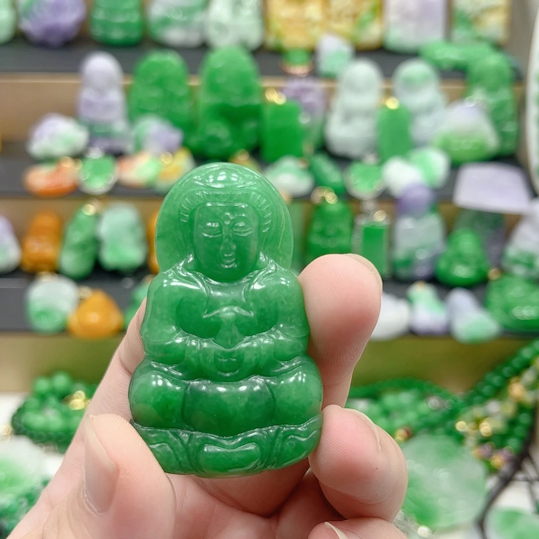 小***租吊坠(赠链)银S925镶嵌翡翠