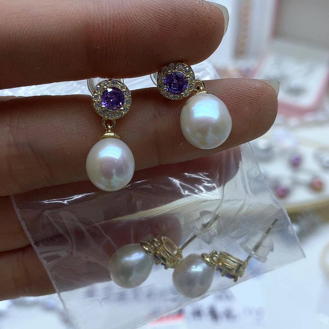 淡水珍珠耳饰未镶嵌