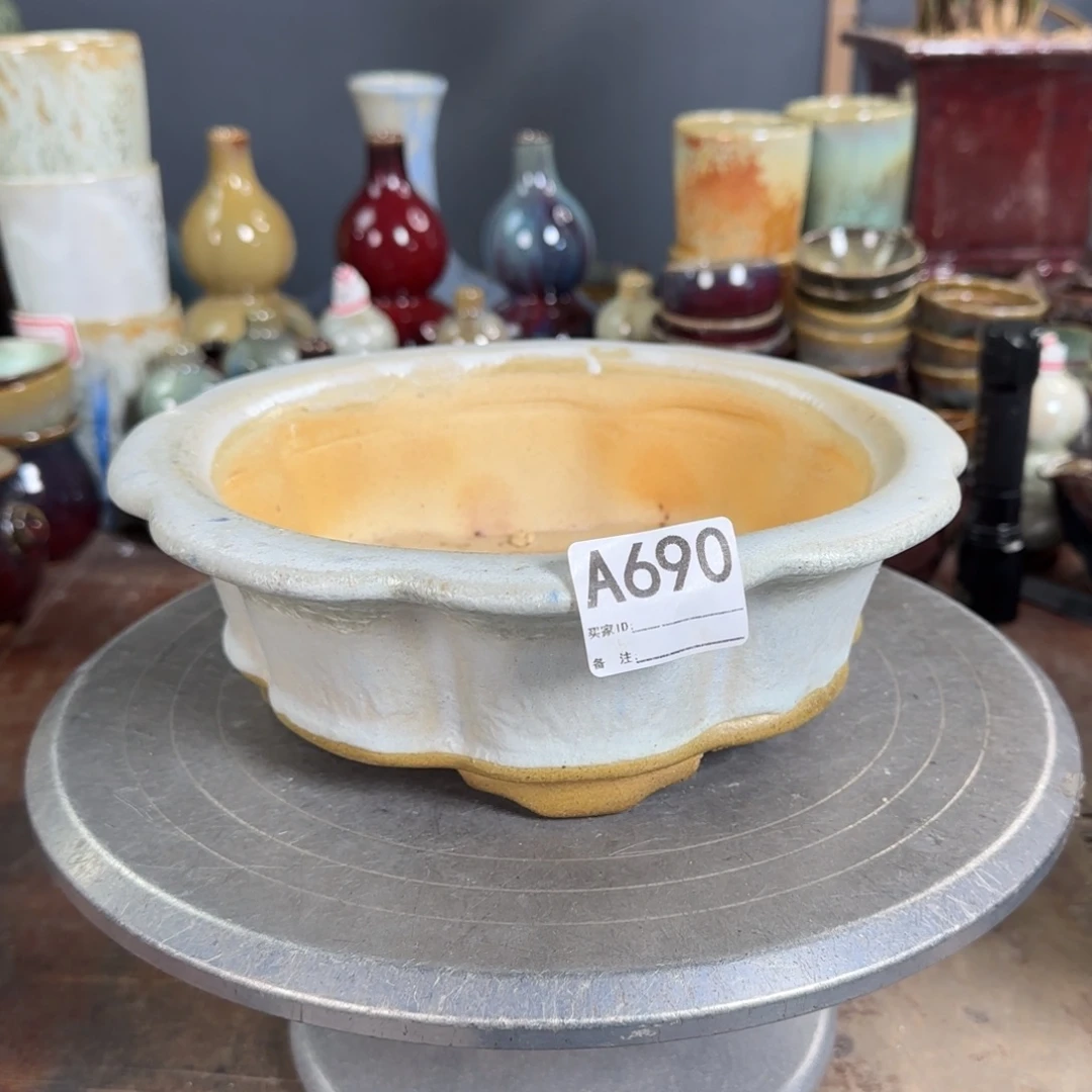 伽***蓝紫砂花盆690