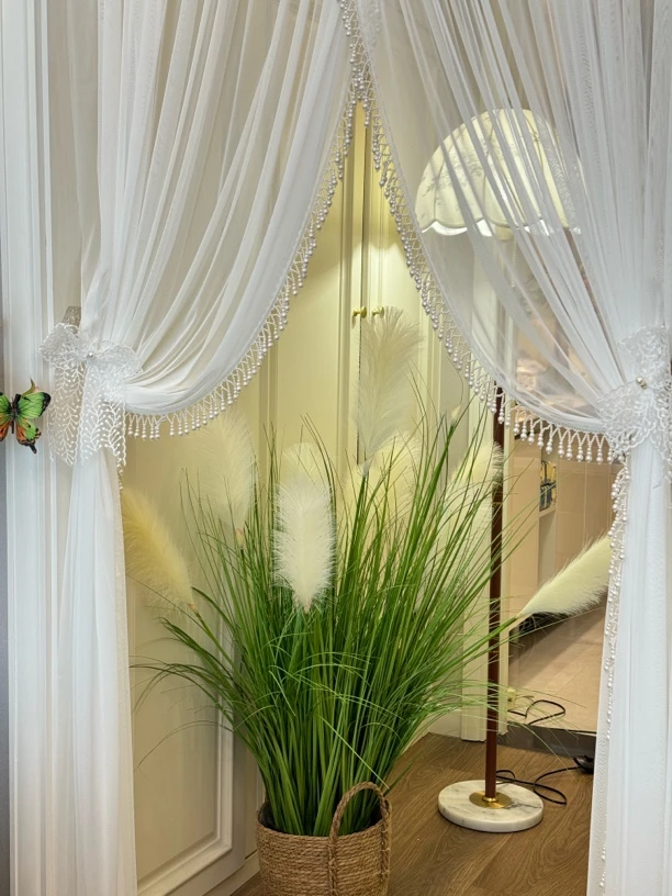 【敏姐姐专属】拱形法式门帘免打孔隔断纱帘装饰挂帘卧室遮挡氛围感