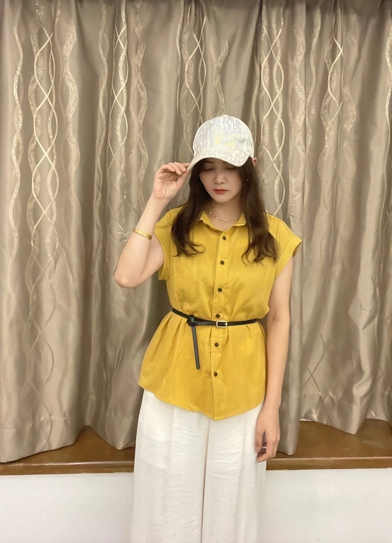 优优服饰 新款夏季衬衣显瘦百搭设计感上衣