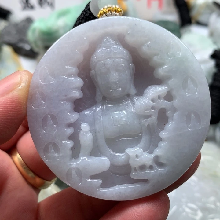 翡翠未镶嵌颈饰保真天然a货翡翠