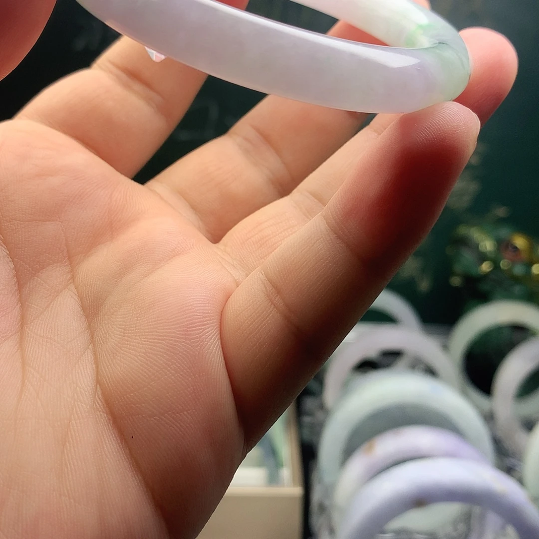 未镶嵌手镯翡翠53.9胖圆