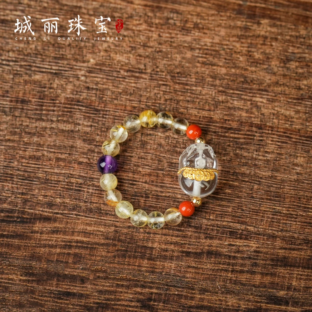 【城丽珠宝】白水晶貔貅戒指/个FL-3395-2