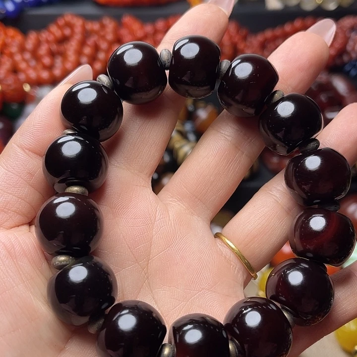 我***桃玛瑙/玉髓未镶嵌手链