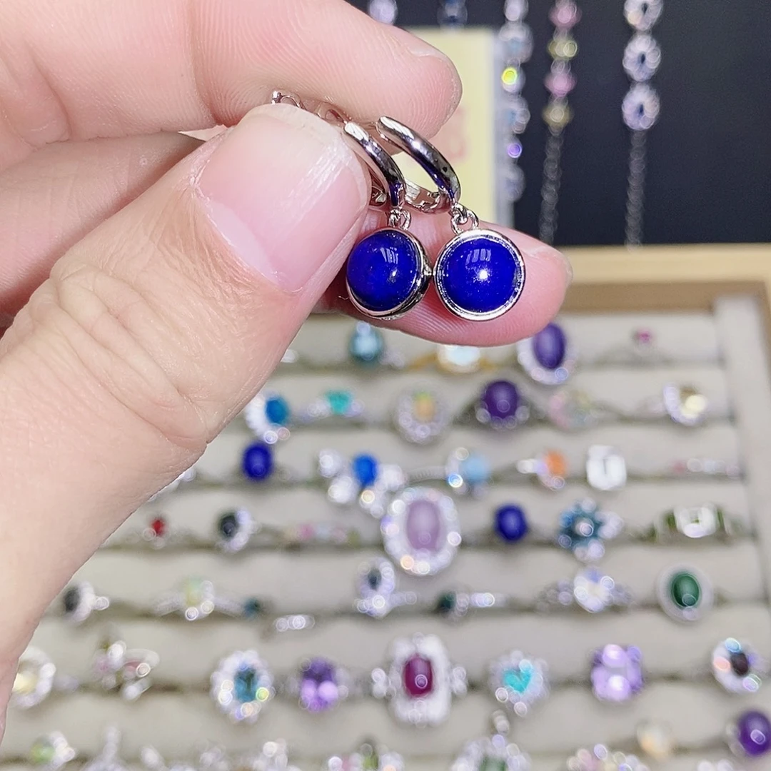 未镶嵌青金石耳饰