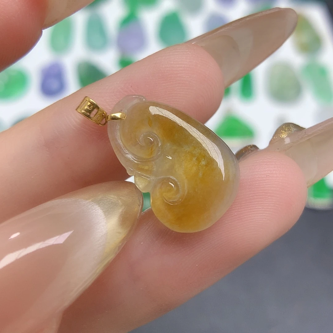 翡翠颈饰18K金镶嵌8888888888