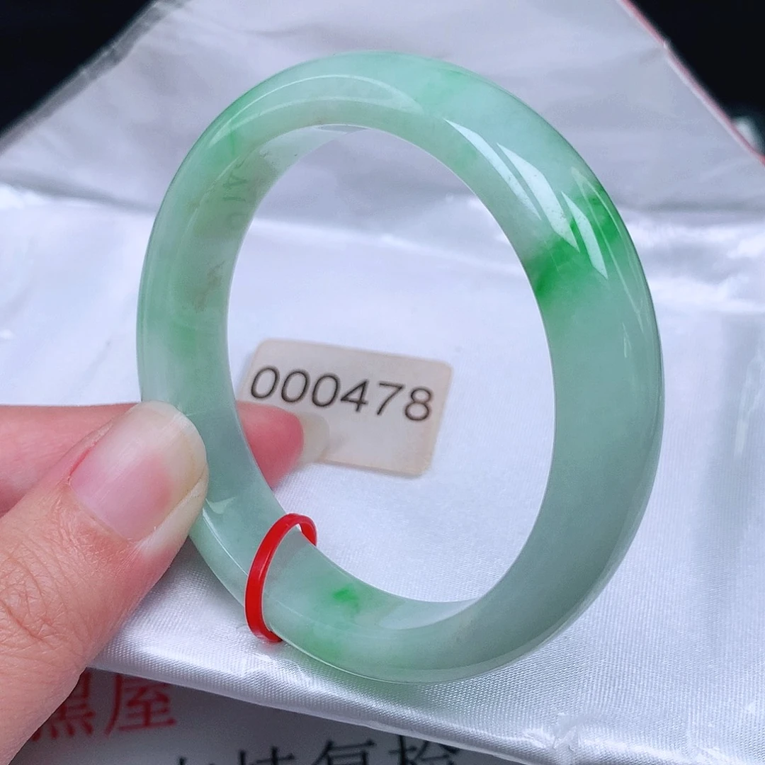 翡翠未镶嵌手镯53圈0478