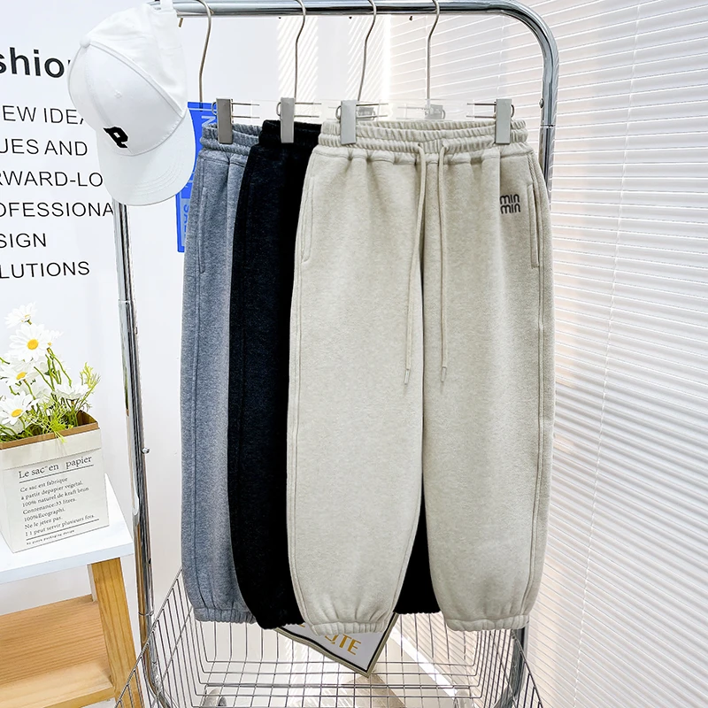 冬季新款儿童裤子加绒加厚儿童冬装时尚百搭休闲裤zb5137简约童品