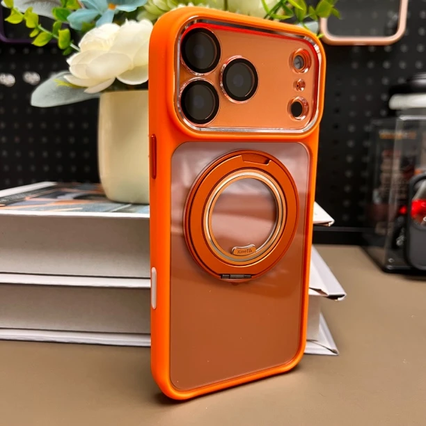 适用苹果17promax防摔全包磁吸支架透明手机壳17Pro配件镜头可拆