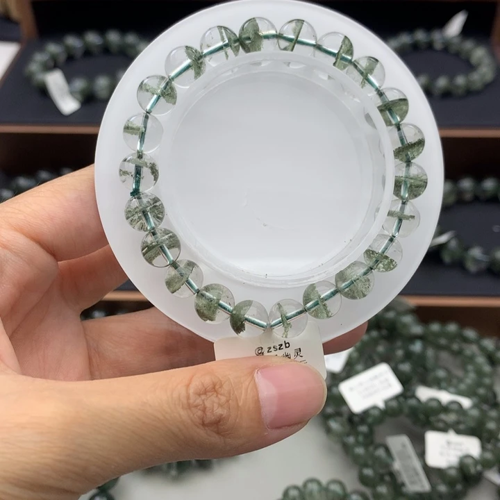 未镶嵌手链水晶绿幽灵