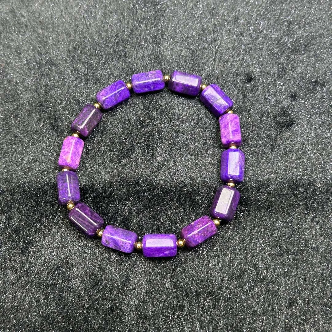 L31紫色 8*12六棱手串