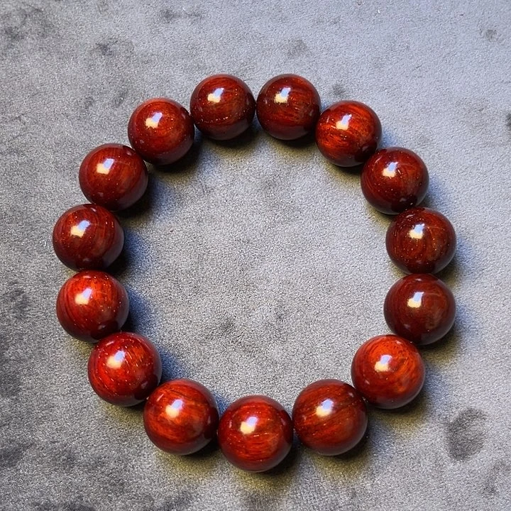 小叶紫檀手串/手链1.5鸡血红